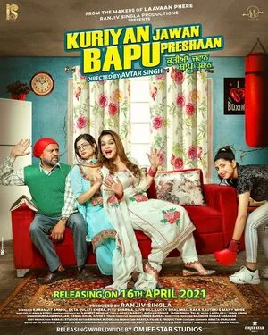 Kuriyan Jawan Bapu Preshaan 2021 Punjabi Movie Poster